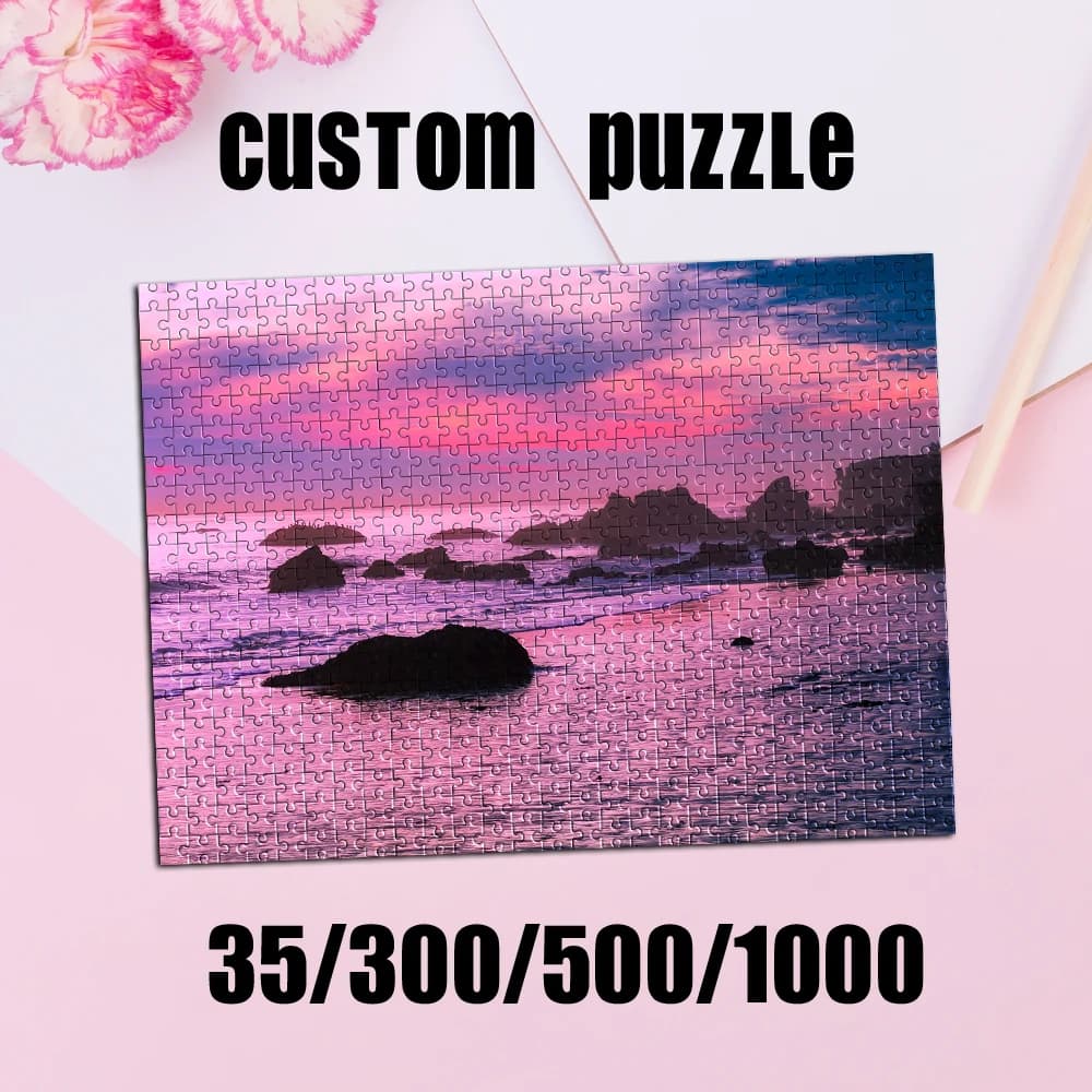 Puzzle personalizzato con foto da 35/300/500/1000 pezzi, foto di coppia, personalizza e carica la foto per regali di compleanno personalizzati