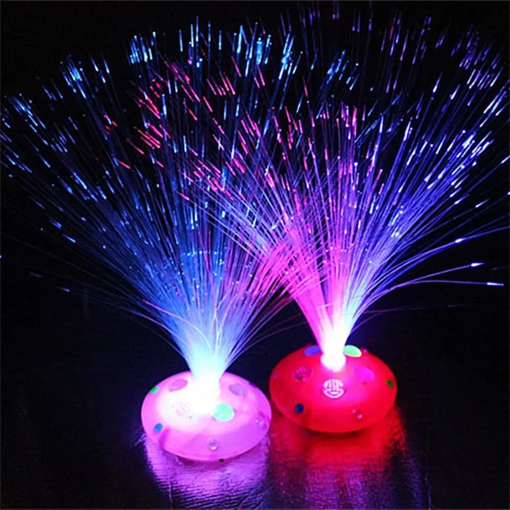 Regalo per feste Decorazioni per la casa Vacanza Decorazione natalizia multicolore Lampada da notte a luce in fibra ottica a LED