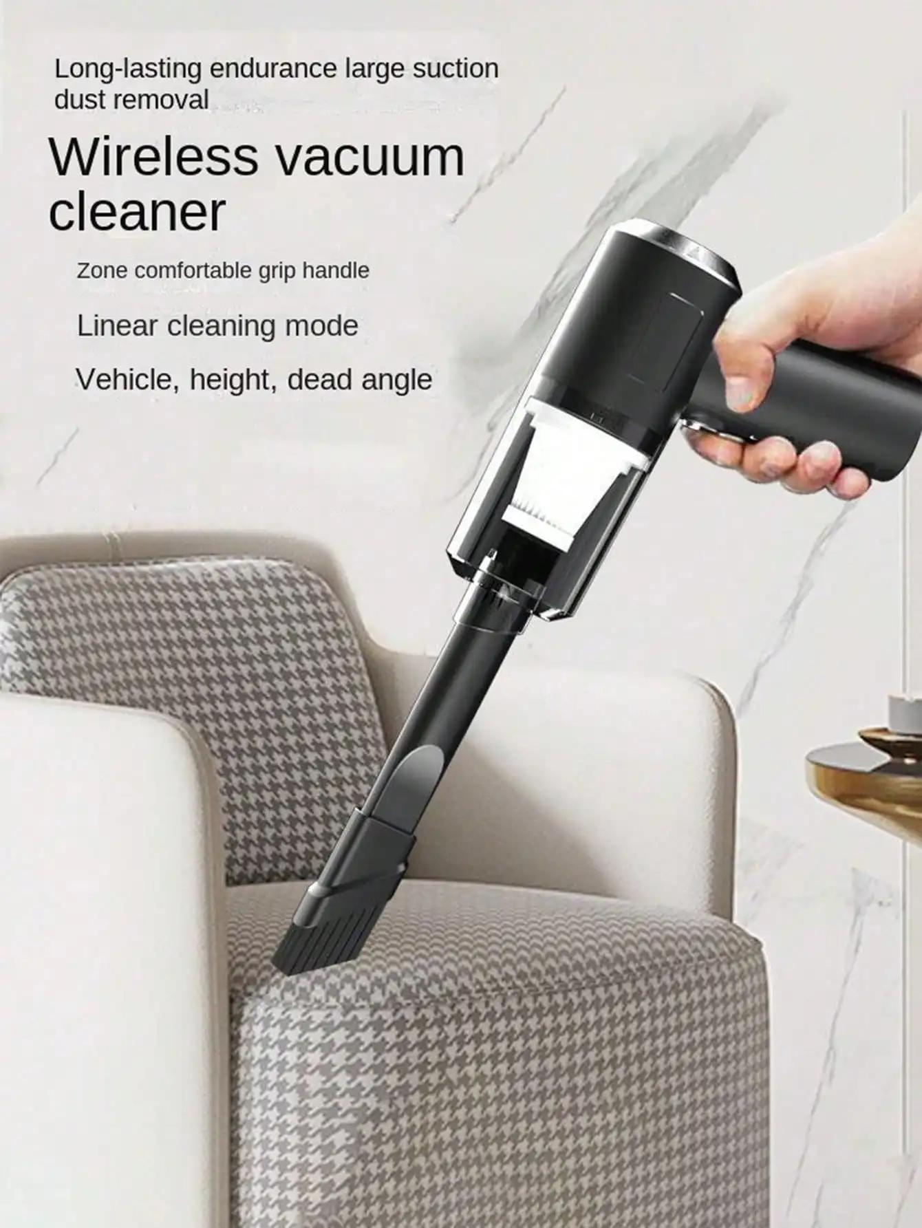 1 piece wireless vacuum cleaner, double use for home and car, 120W high power, powerful vacuum cleaner, black