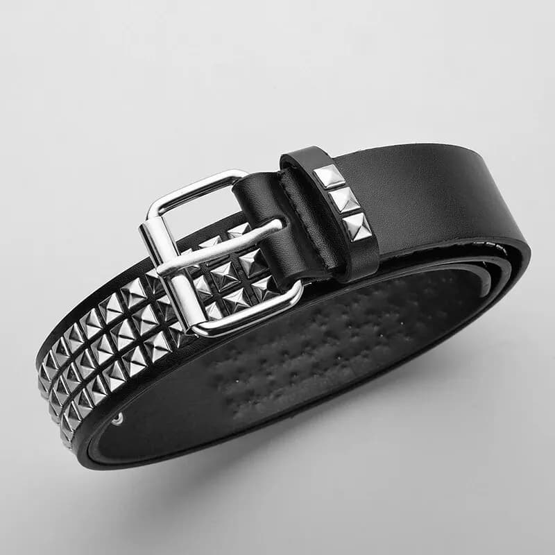 Cintura Trendy con Rivetti, Cintura Heavy Metal per Uomo e Donna, Stile Punk Rock da Discoteca, Cintura per Jeans, Cintura Y2K, Decorazione Moda, Cinture da Donna