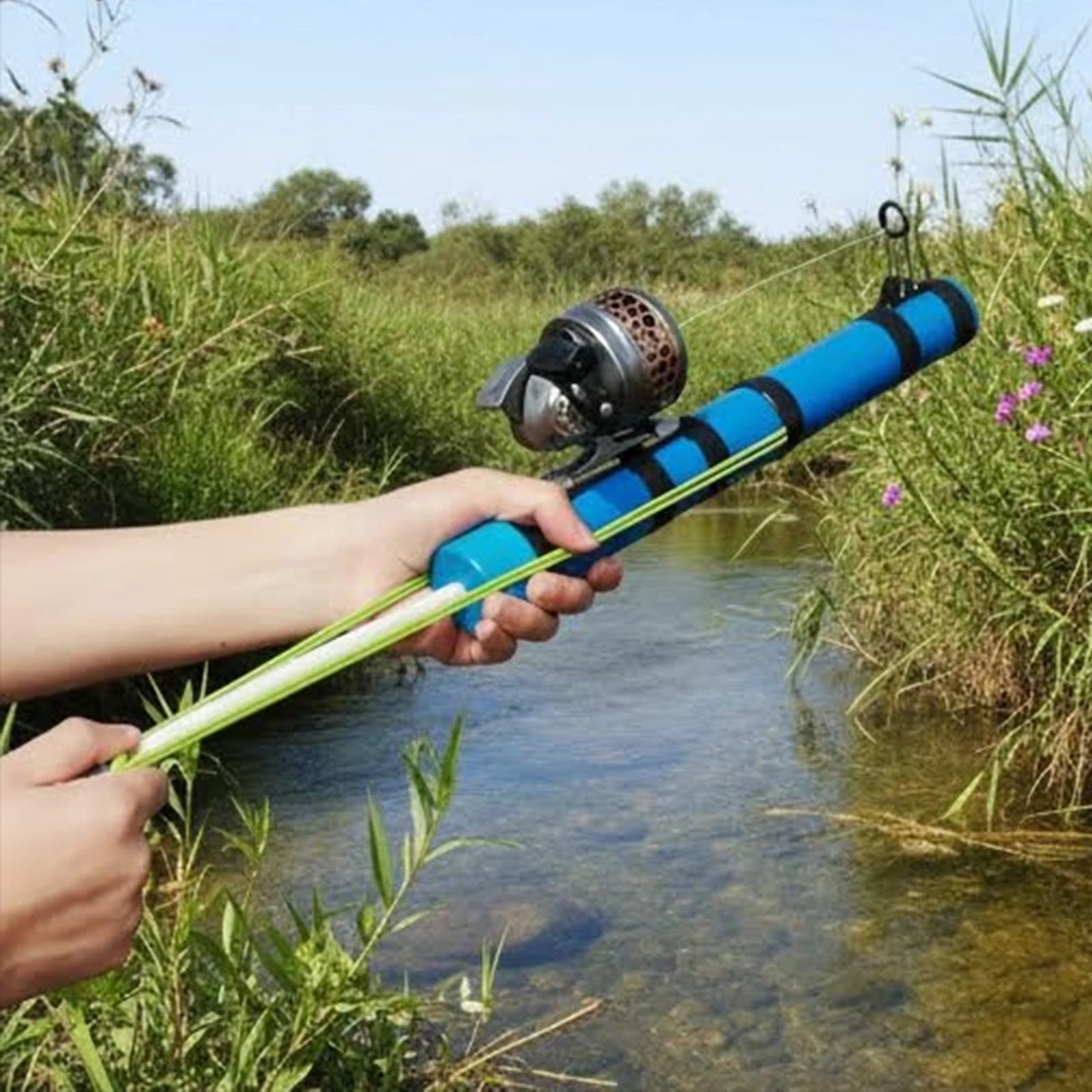 Attrezzatura per Lancio Esche da Pesca, Canna da Pesca per Lanciare Esche, Strumenti per la Pesca in Acqua Salata e Dolce per Pescatori all'Aperto
