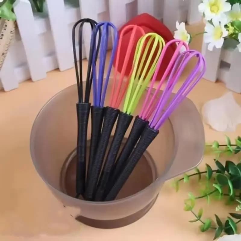1/5Pc Manuale Portatile Frullino per le uova Cucina Cottura di Plastica Miscelazione Crema Schiuma Strumento Parrucchiere Tinture Per Capelli Miscelazione Prodotto All'ingrosso