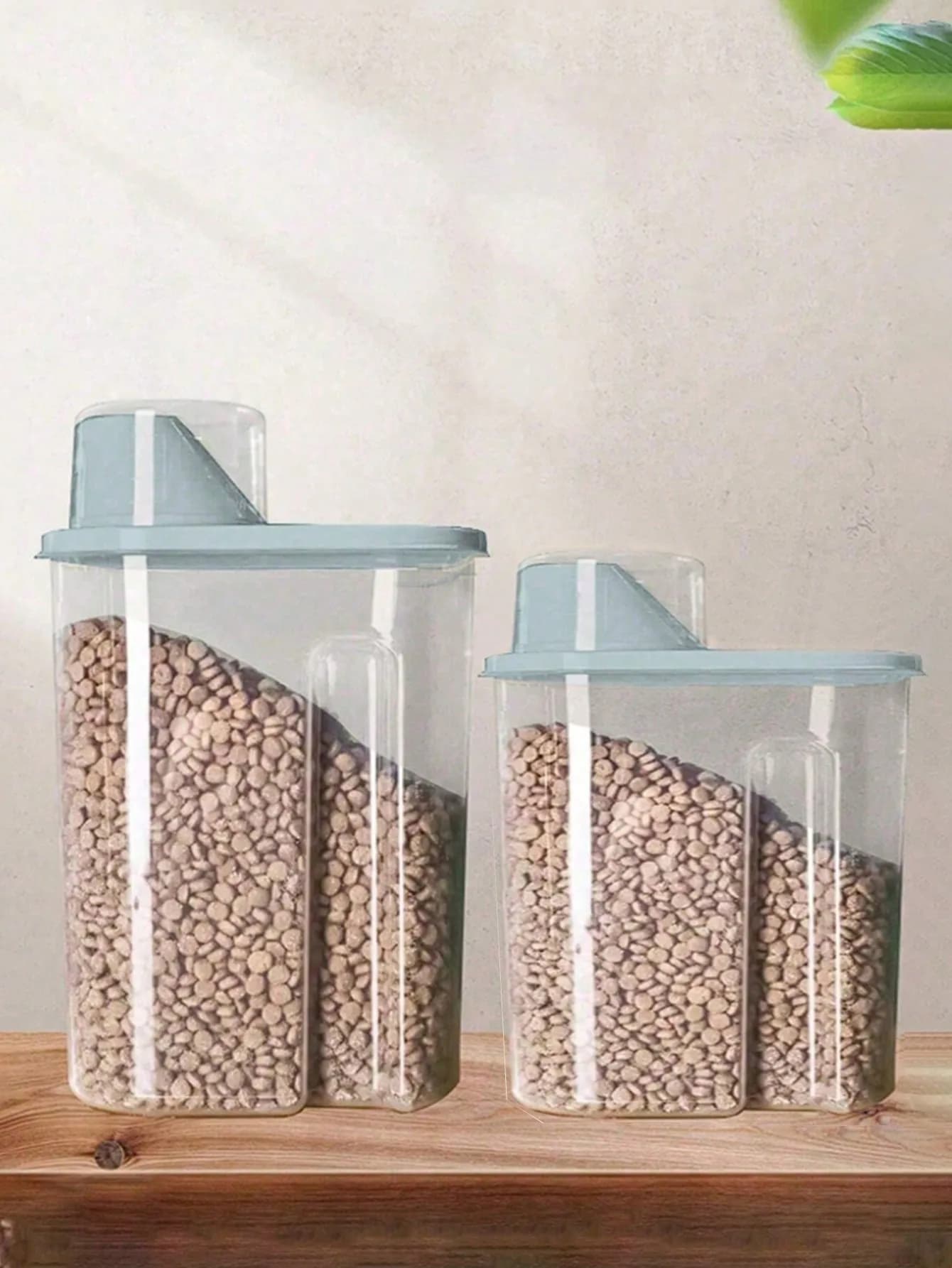 Contenitore Ermetico in Plastica per Alimenti per Animali Domestici, Scatola per Snack per Cani e Gatti