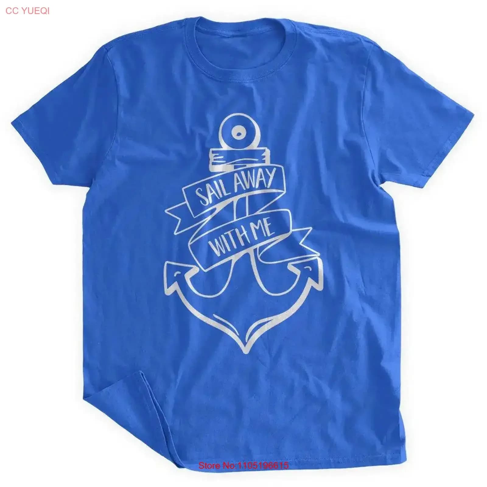 Sail Away with me T-shirt Tema nautico Anchor per navi Barca a vela Vita per lui e per lei Uomo Donna Donna Bambini vintage