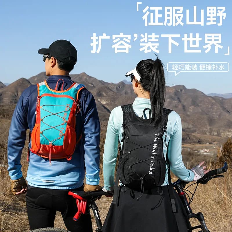 Reflective Backpack for Hiking, Leisure Sports, Fitness, Cycling, Running, Travel, with Hydrating System, Breathable, Double Spalla