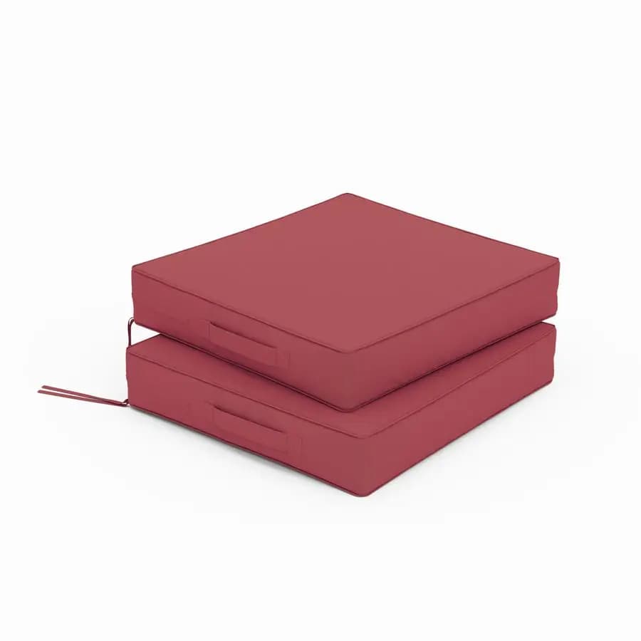 Seat cushions 17 X 16 X 3 Inch, Waterproof, For Outdoor Furniture, Garden Sofa cushions with Laces and Handles