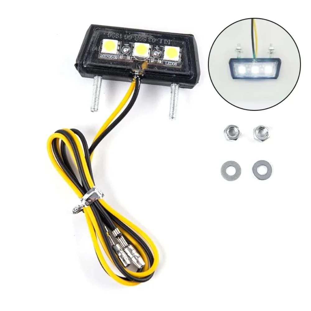 Lampada posteriore impermeabile per targa moto da 1 pz 12V LED per uso di guida notturna in moto