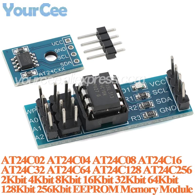 EEPROM memory module 5 pieces/1 piece AT24C02 AT24C04 AT24C08 AT24C16 AT24C32 AT24C64 AT24C128 AT24C256 Interface I2C IIC for Arduino