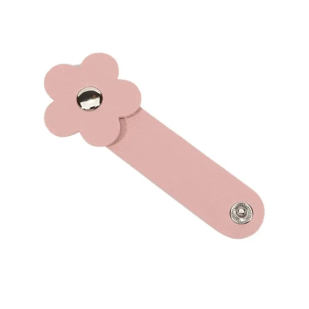 Accessori Avvolgicavo per fiori in pelle Clip per organizer per cavi riutilizzabili portatili Fascette per cavi dati Cavo per auricolari