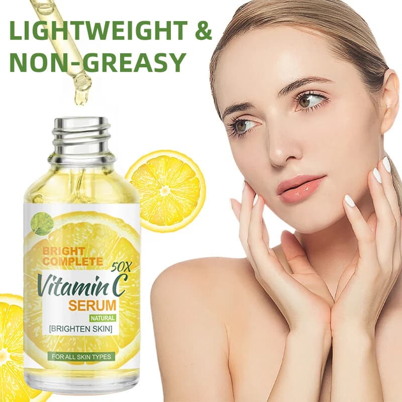 VC lemon face serum illuminates skin tone fades acne signs evine complexion 50x vitamin C whitening essence for radiant glow