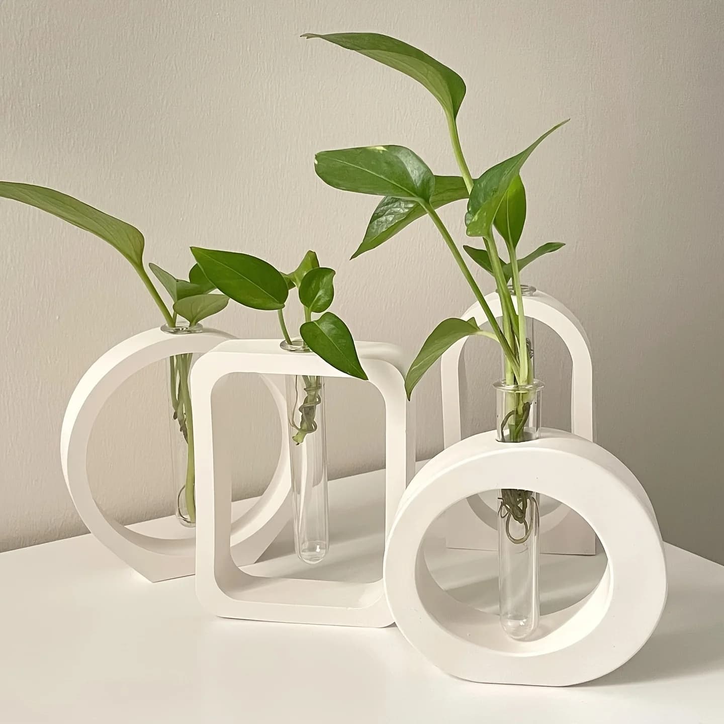 4PCS Flower Vase Silicone Mold Crystal Epoxy Resin Hydroponic Plant Container Vase Silicone Mold Flower Breeding Station Mold