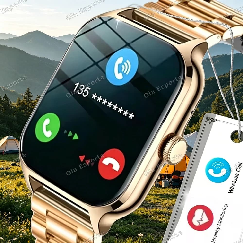 2026 Smart Watch Android IOS Phone 2.01 Inch Color Screen Bluetooth Answer Call Fitness Watches Tracker Smartwatch Women Men New