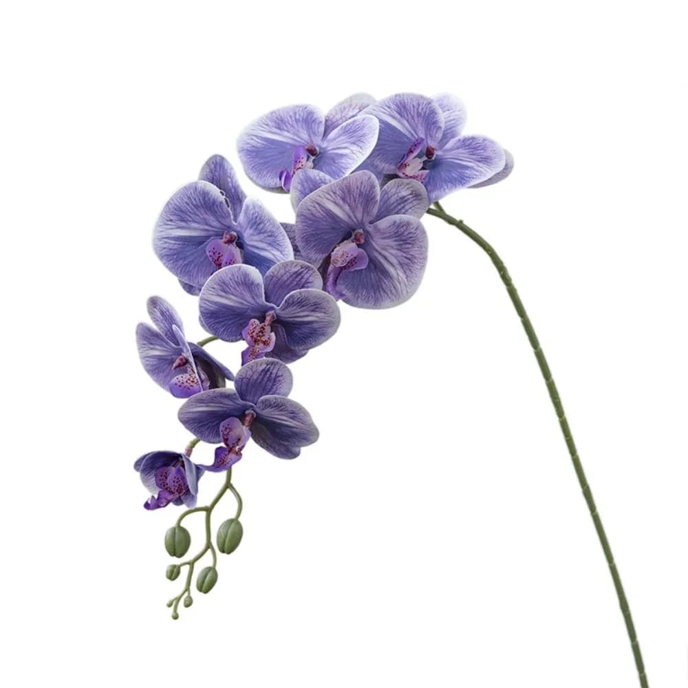 9 Head Artificial Phalaenopsis Branches Realistic Real Touch Fake Flowers Handmade Simulation Plant Living Room Balcony