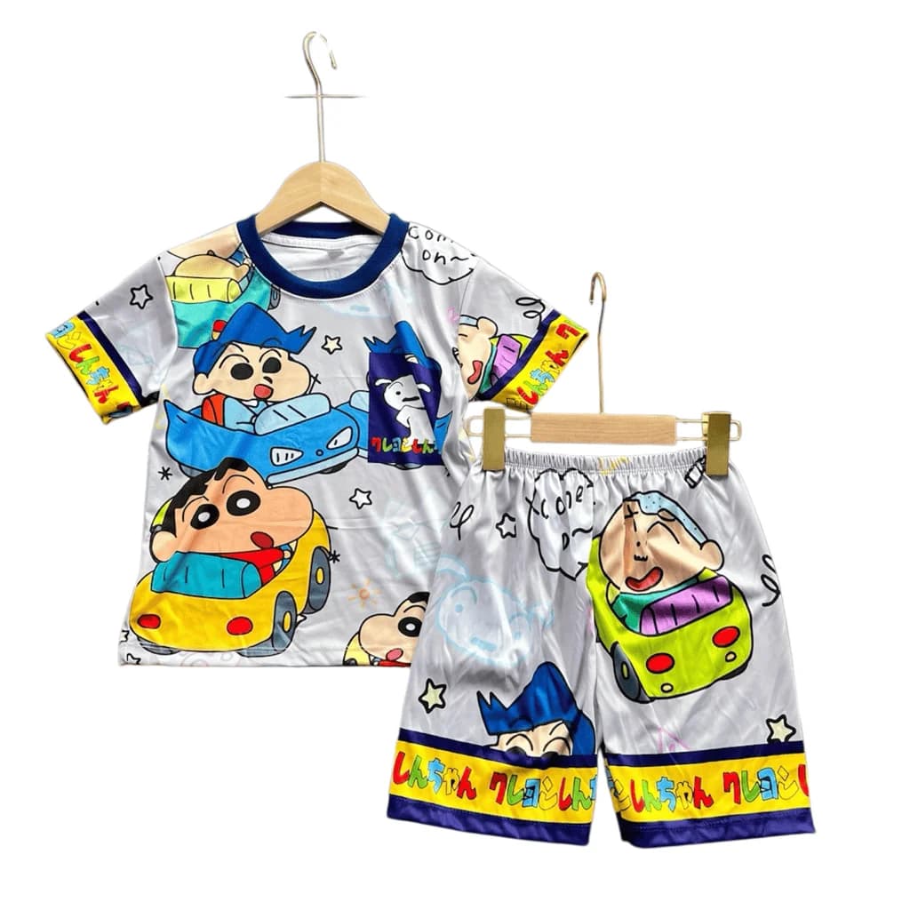 Nuovo Set di T-shirt a Maniche Corte e Pantaloncini in Stile Giapponese per Adulti e Bambini, Modello 26 Anni