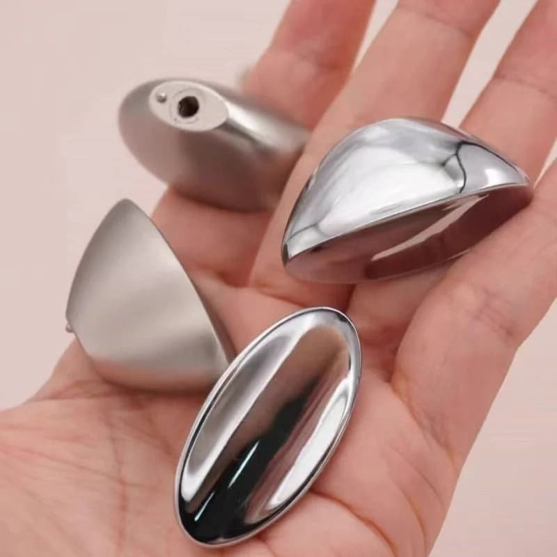 Maniglia per mobili cromata brillante Maniglie per mobili a forma di lingotto cinese Manopole per cassetti per porte Maniglie per armadi guardaroba Cupbaord a foro singolo