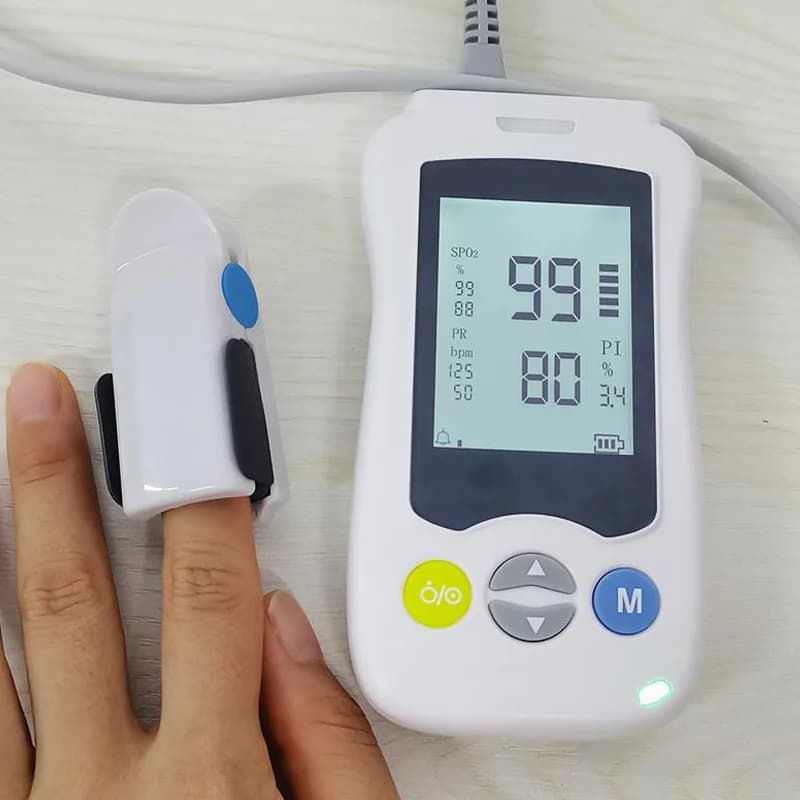 Rechargeable Pulse Oximetern Spo2 Monitor Home Oximeters Handheld Saturimetro Oxygen Saturation Pulse Oximeters for Home
