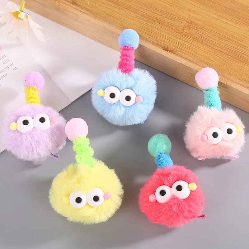 1/5pcs Del Fumetto Bella Antenna Brutto Bambola Clip di Capelli Adolescente Stravagante Wobble Rod Tornante Per Bambini Piccolo Mostro Duckbill Clip