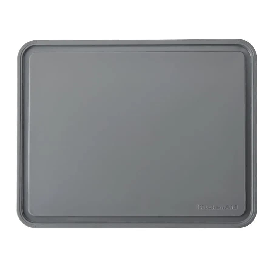 Classic Plastic Cutting Board with Trench Non-Slip Edges Dishwasher Safe 11x14 Charcoal Gray
