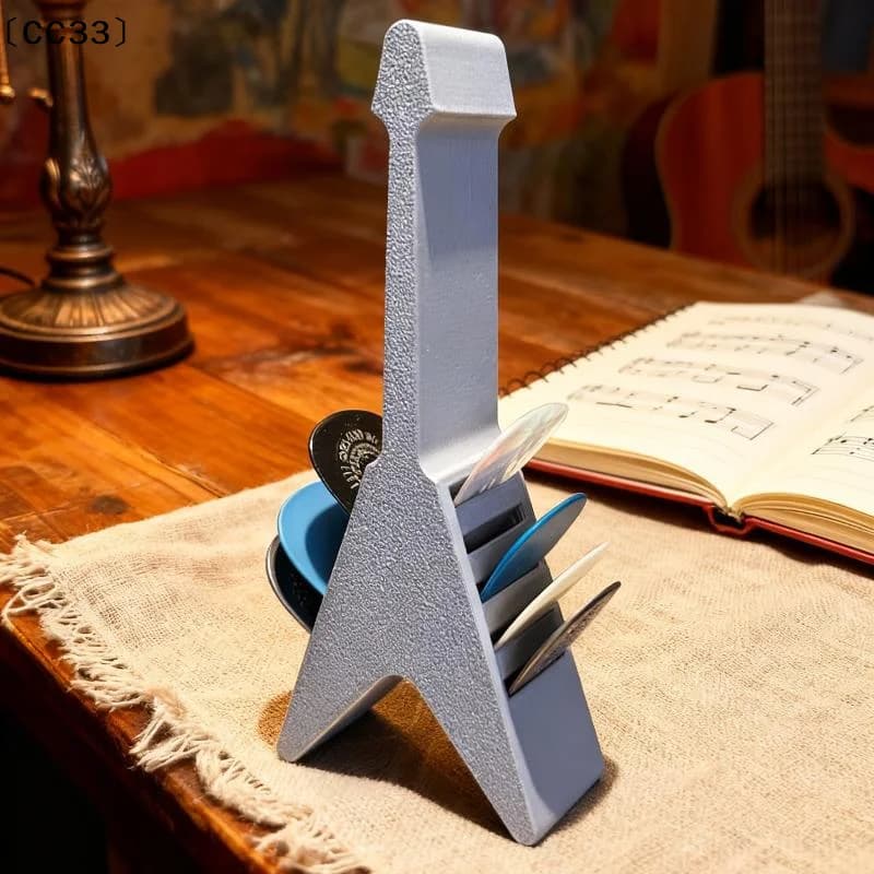 Scatola porta plettri per chitarra stampata in 3D, organizer, espositore, custodia per plettri, soluzione di archiviazione portatile〔CC33〕