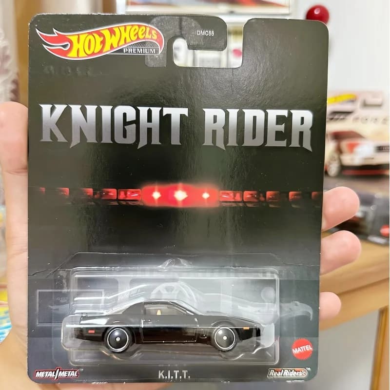 Hot Wheels Knight Rider KITTT Nero # 83 Cultura pop KITT Hxd63 Retro Entertainment KITTT 1/64 Regali per auto pressofusi