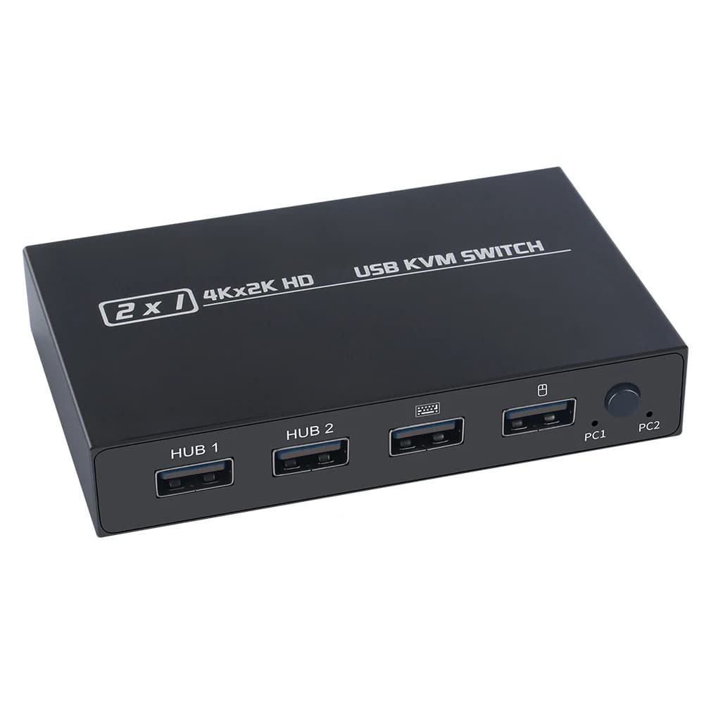 Switch KVM 2 in 1 4K * 2K USB KVM HDMI Compatible Switch 2 host Share 1 monitor Mouse Keyboard Set Video Display Printer