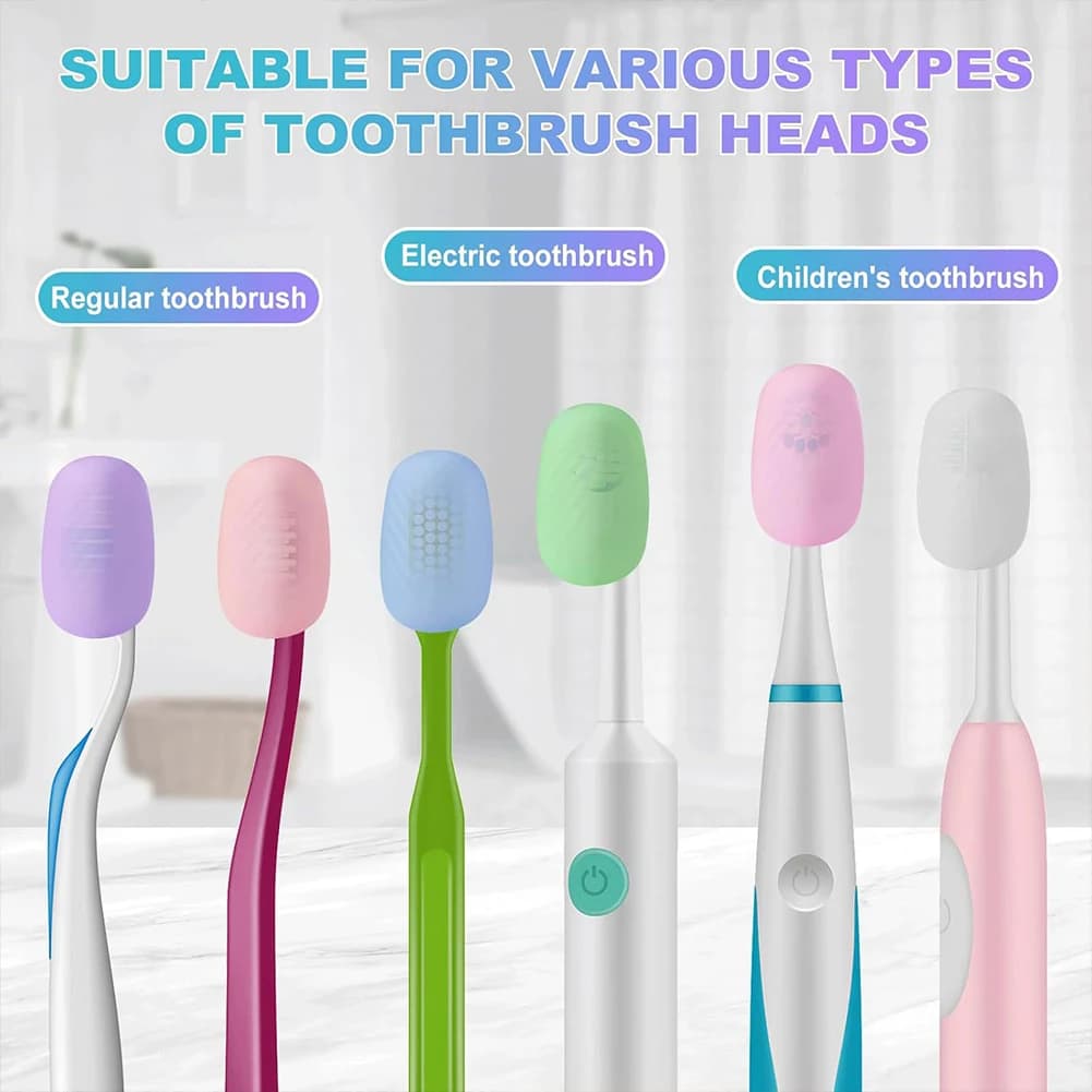 6 spare parts for toothbrush head, waterproof toothbrush head covers, dust cover for electrical and manual toothbrush heads
