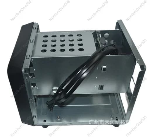 Chassis Mini NAS a 4 Bay Hot-Swap, Case Desktop Compatto per Archiviazione e Sorveglianza ad Alta Definizione