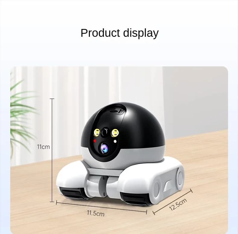 Telecamera IP WIFI HD 1080P per Sicurezza e Sorveglianza, Telecamera PTZ con Tracciamento Automatico, Monitor per Bambini e Animali Domestici, Telecamere Robot Intelligenti per Casa