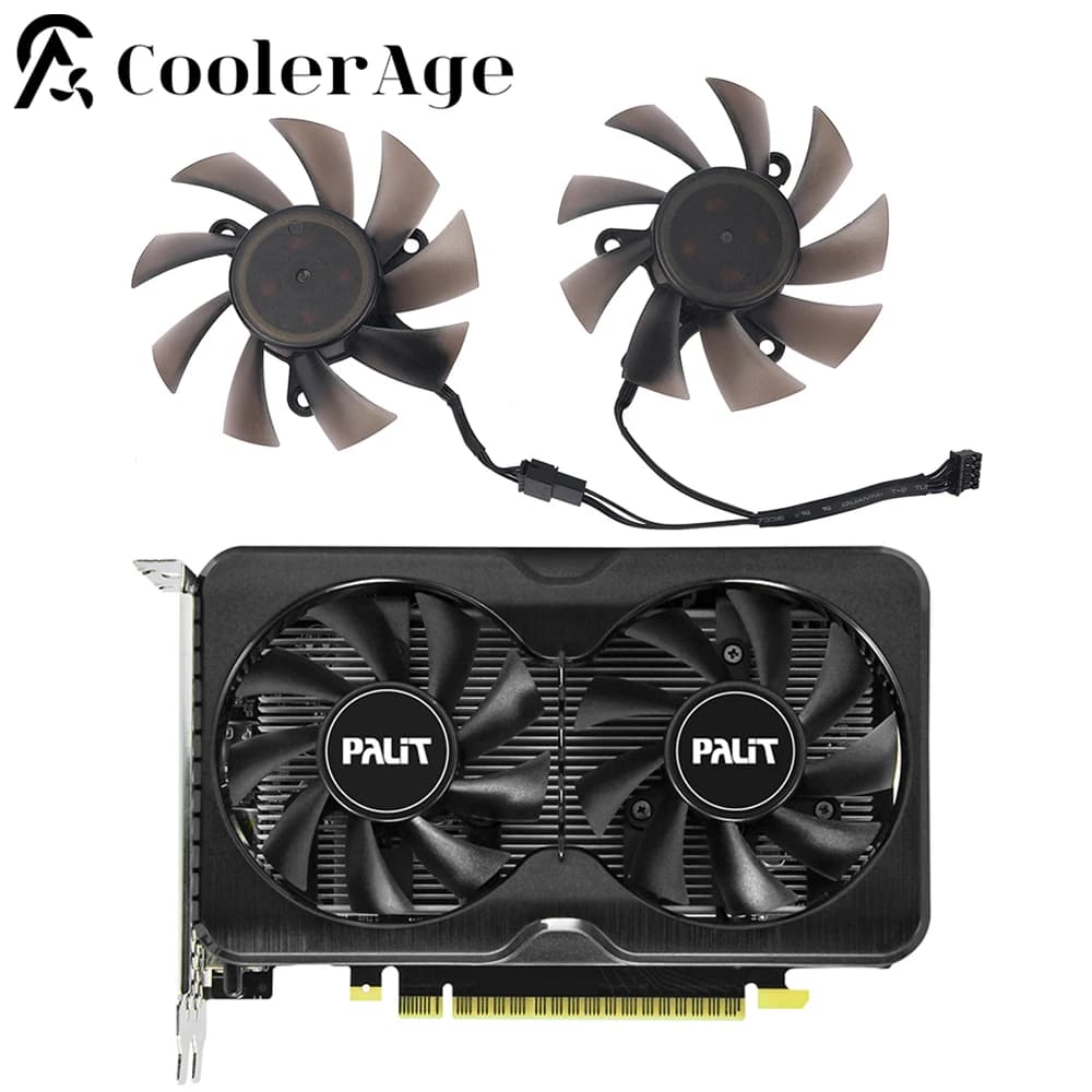 Per Palit GTX 1630 Dual GTX 1650 SUPER GP Ventola della scheda video Dispositivo di raffreddamento 75MM TH8015S2H-PAB03 GTX1630 GTX1650 Ventola di raffreddamento della scheda grafica