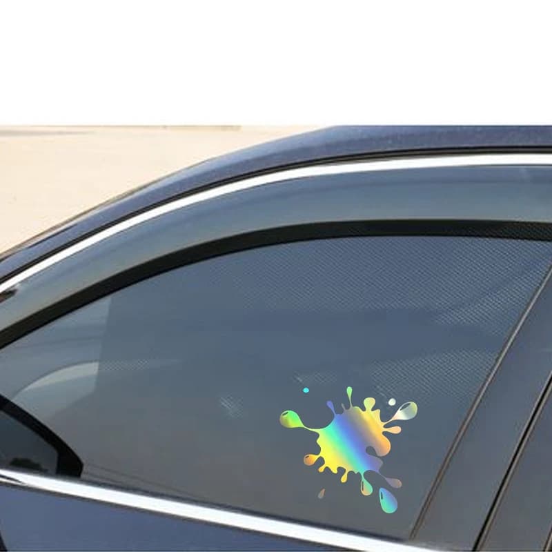 Adesivi con inchiostro colorato 15x13,8 cm, adesivi creativi per interni auto con punti di interesse, adesivi in vinile per decorazioni paraurti auto