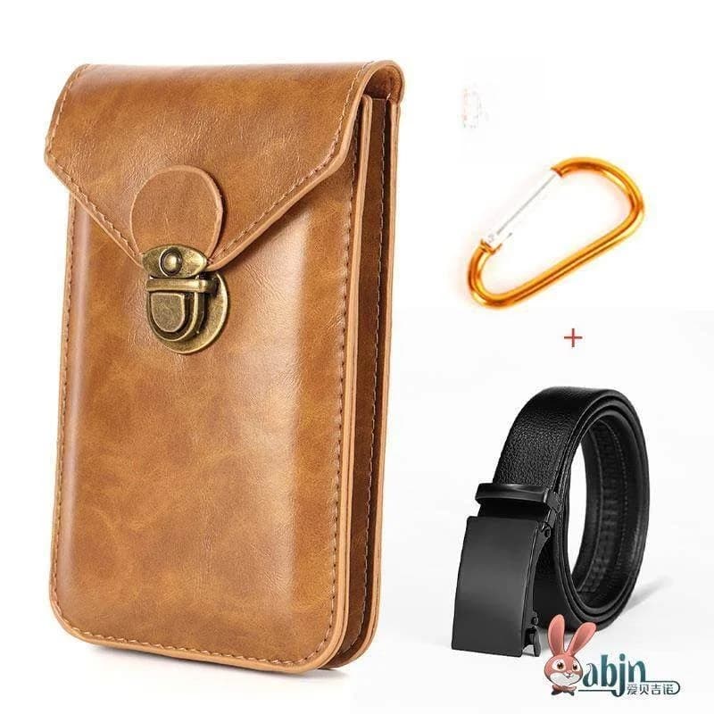 Nuova borsa da cintura ultra sottile indossabile, borsa sportiva, custodia per cellulare, custodia multifunzionale orizzontale e verticale resistente agli urti da uomo