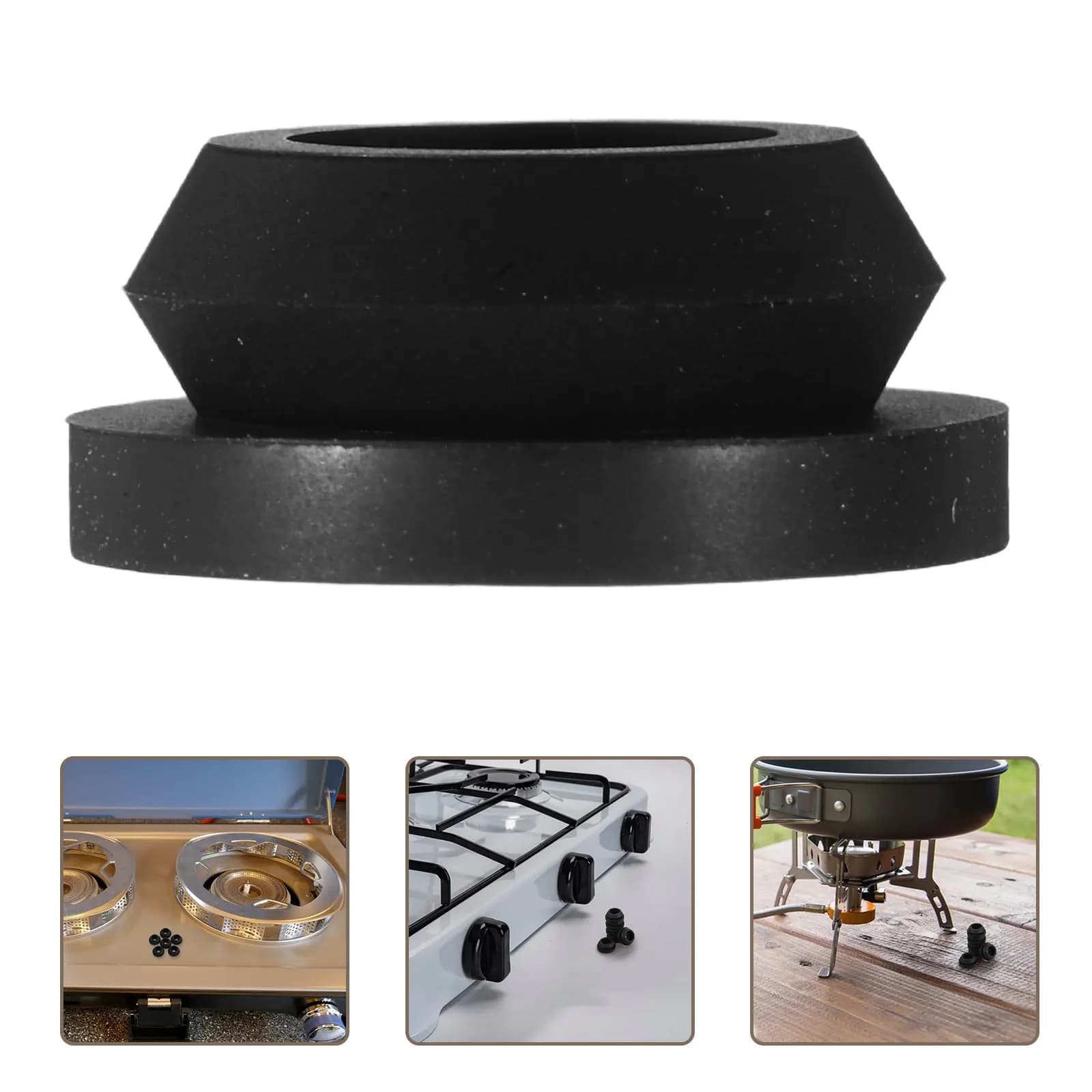 Kit di 6 Guarnizioni per Fornello RV Compatibili con Griglie, Cuscinetti in Gomma per Piano Cottura, Accessori per Fornelli a Gas da Campeggio e Roulotte