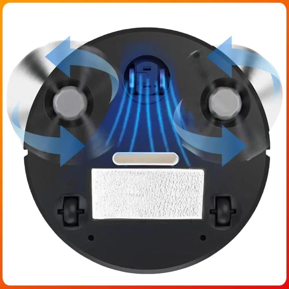 Robot vacuum cleaner 3 in 1 rechargeable, powerful machine for automatic cleaning of pets hair, carpets and floors