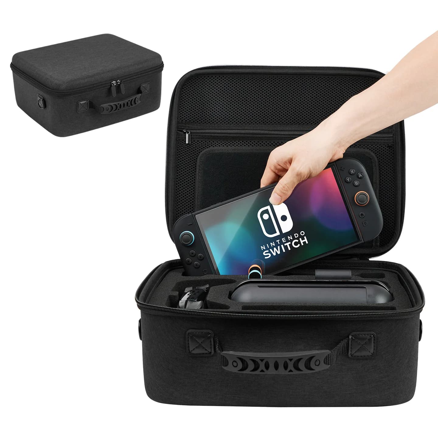 Custodia da viaggio per Switch 2 Custodia protettiva portatile con guscio rigido di grande capacità per accessori Switch 2