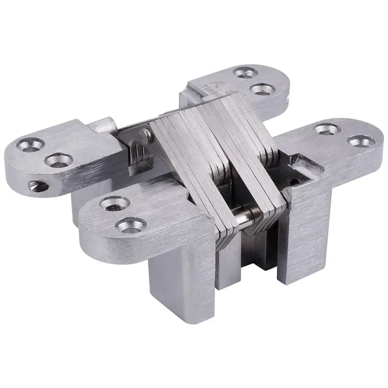 1pcs Stainless Steel Hidden Hinges Invisible Concealed Folding Door Hinge With Screw For Furniture Hardware