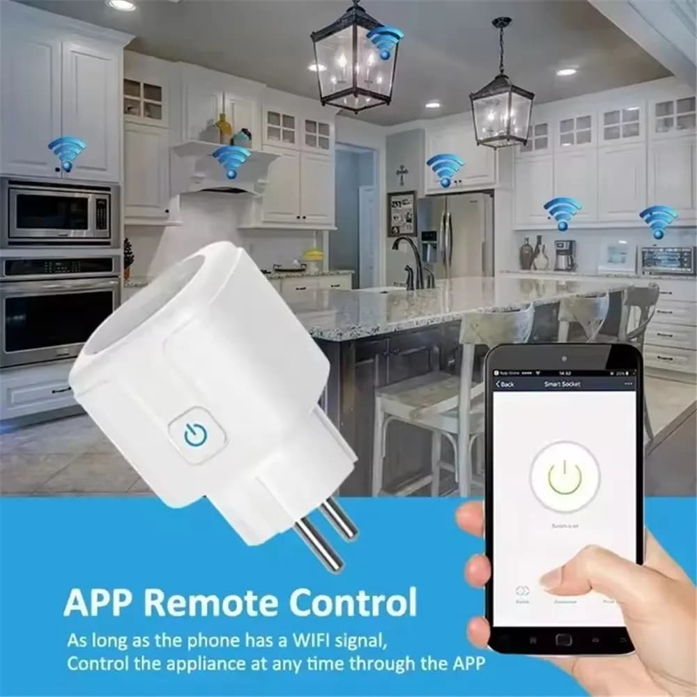 Tuya WiFi/Zigbee Smart Plug Presa UE 16A/20A Monitor di alimentazione Timer Controllo vocale remoto Funziona con Alexa Google Home Smart Life