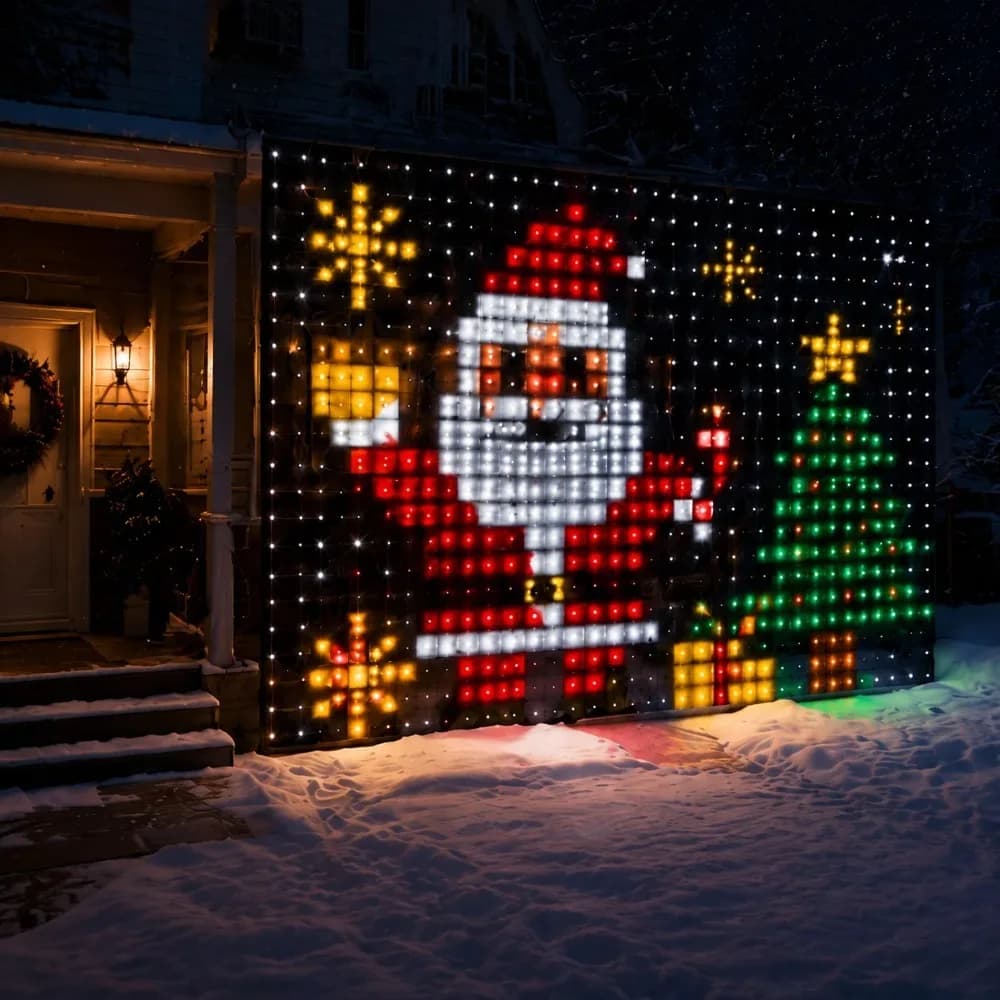 Smart LED Curtain Lights RGB Bluetooth APP Control Pixel String Lights DIY Decorative Lighting for Home