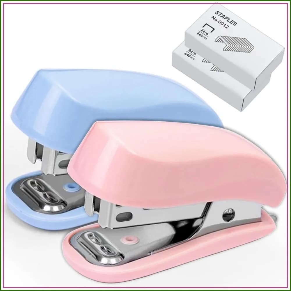 Mini Stapler with 1280pcs Staples & Staple Remover for Office School Supplies
