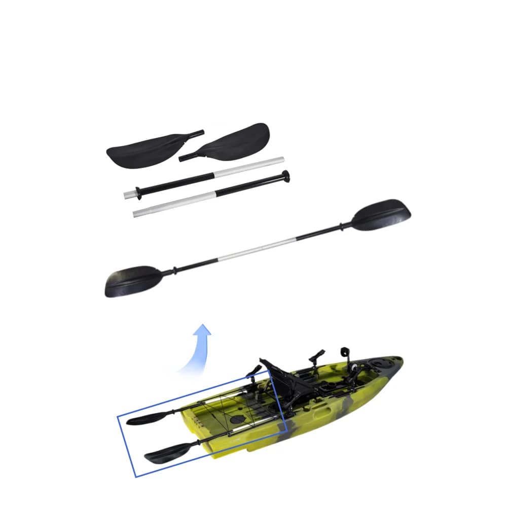Pagaia per Kayak LSF 2.6m in ABS e PP, per Sport Acquatici e Pesca in Mare, Pagaia Smontabile in 2 Pezzi per Fiumi/Mare