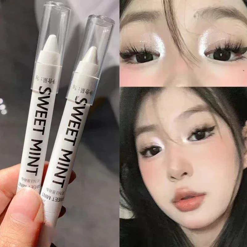 Evidencer of bright white pearls Glitter shadow Stick shading silk kiss shiny pen eyes korean matte makeup