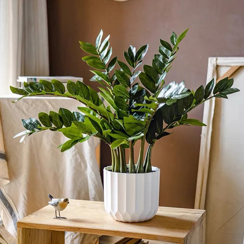 25in Tropical grandi piante di Ficus artificiali rami di plastica foglie finte foglia di albero di denaro verde per la decorazione del negozio della stanza del giardino di casa