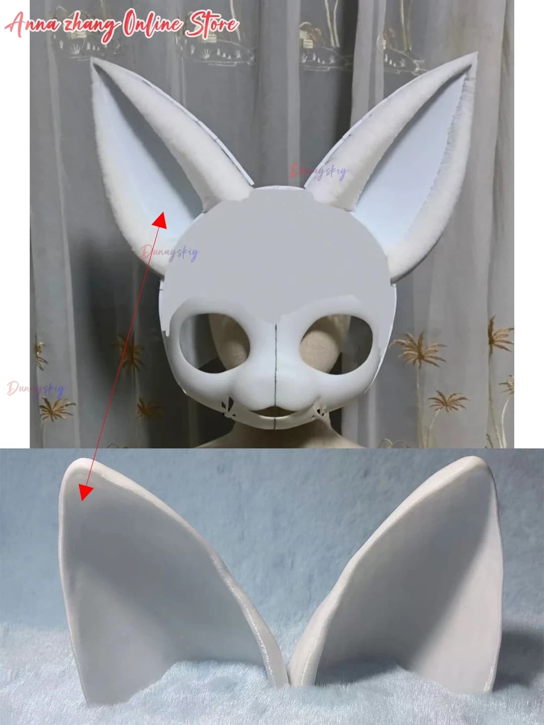 Kemono Fursuit Kigurumi Accessori Orecchio di Gatto Cosplay FAI DA TE Prop 5/8/10/12/15/18CM Orecchio 3D Stampato Orecchie Puntelli Accessorio di Halloween
