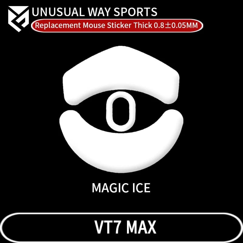 InsolitoWaySports Mouse Pattini Piedi Rapoo VT7 Max Superficie ribaltabile PTFE Anti collasso Magic Ice Pink Black Silver Fox
