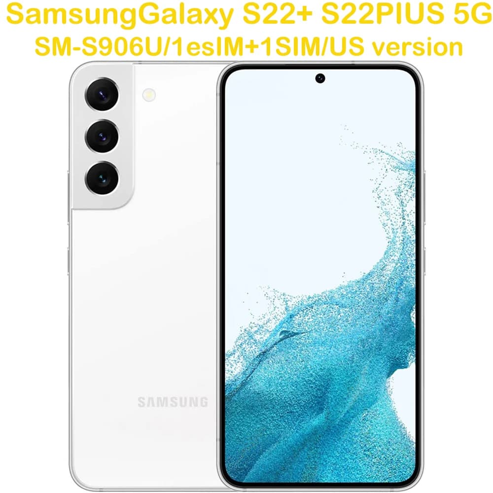 Samsung Galaxy S22Plus S22+5G S906U Ricondizionato, Smartphone Android da 6,6 Pollici, Versione USA, NFC, Fotocamera 50MP, Batteria 4500mAh, Ricarica 45W, 8 Core