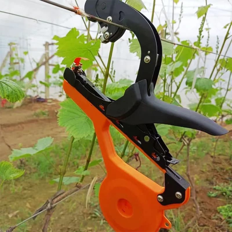 Attrezzo da giardino Legatura di piante Tapetool Ramo Rilegatrice Legatrice a mano Nastri Uva Verdura Stelo Reggiatrice Strumento di potatura