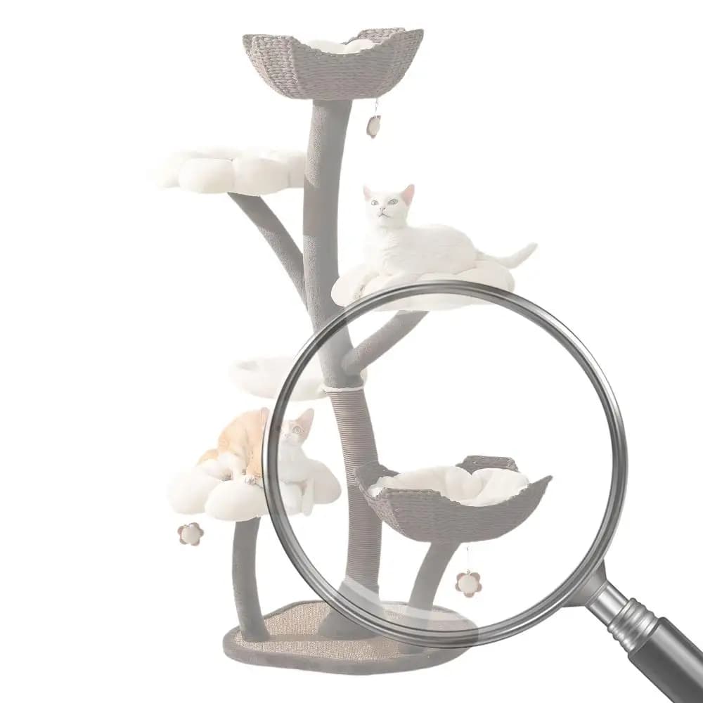 59In Struttura da arrampicata per gatti Lavabile Fiore di lusso Albero per gatti Cestini per torre per gatti intrecciati a mano per case grandi e multi-gatti