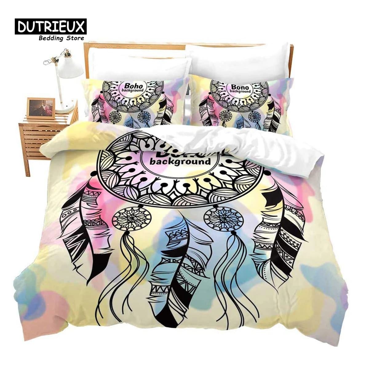Cartoon Dreamcatcher Duvet Cover Set, 3pcs Bedding Set, Soft Comfortable Breathable Duvet Cover, For Bedroom Guest Room Decor