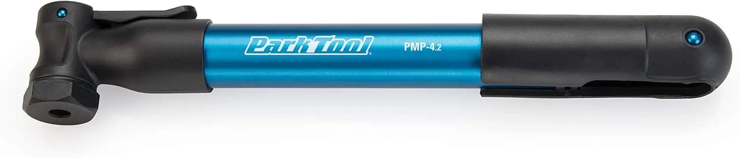 Blue Mini Bike Pump with Secure Mounting Bracket for Bottle Cage