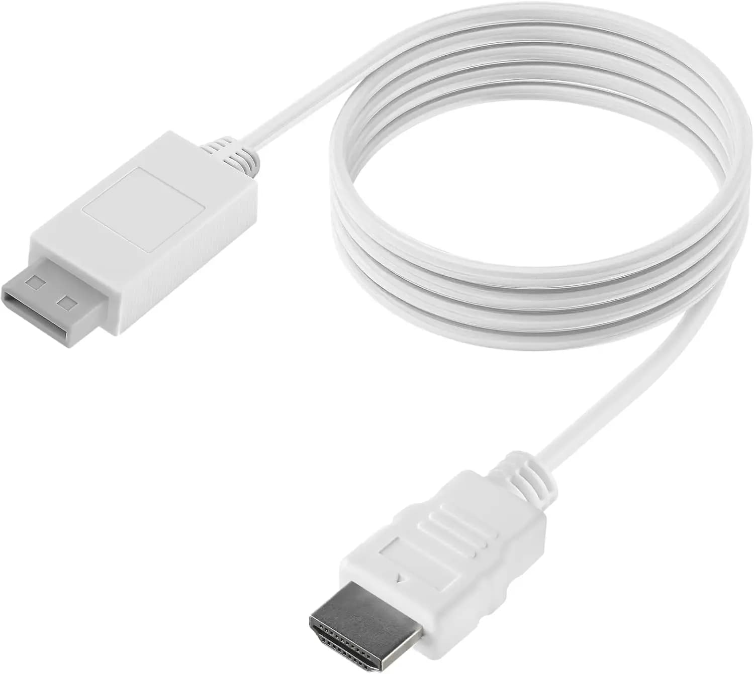 Cavo Adattatore Convertitore da WII a HDMI da 1,5 m per Full HD 1080P, Compatibile con WII/U, HDTV, Monitor (Bianco)