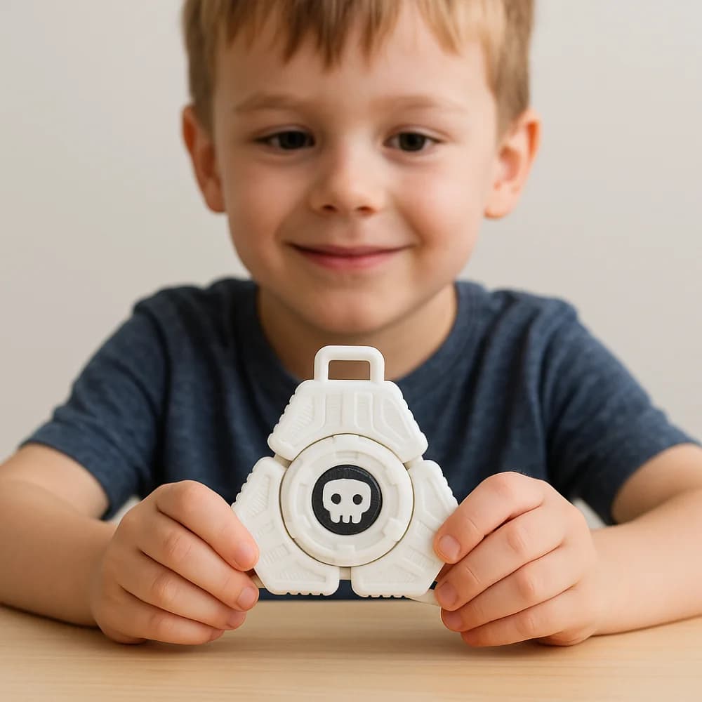 Fidget Spinner in Plastica Stampato in 3D, Giroscopio Manuale Senza Resistenza, Giocattolo Interessante per le Dita, Regalo di Natale